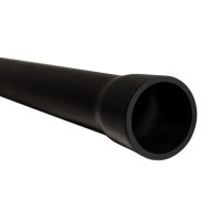 Rura przyłączeniowa sztywna UV z kielichem RPS-UV-M 75/7 750N, RHDPE, gładka, czarna (6m/60szt) BE | 10687 TT Plast