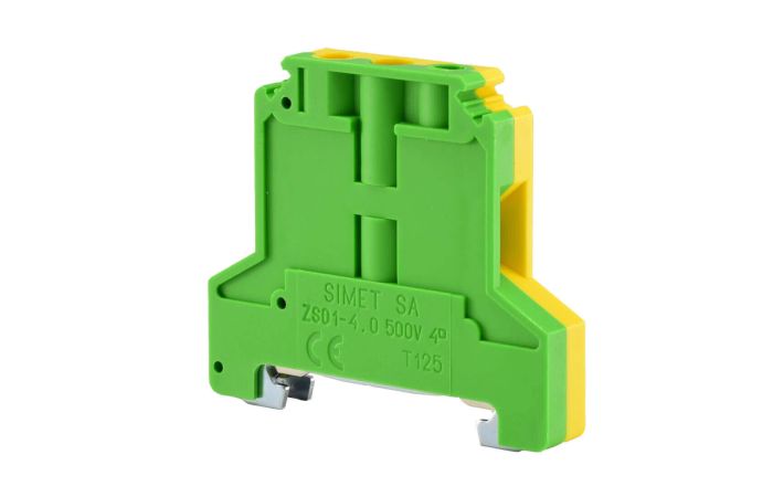 Złączka szynowa gwintowa ochronna, 4mm2 TS35 ZSO1-4.0, żółto-zielona | 14313319 Simet