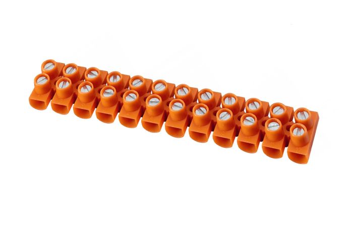 Listwa zaciskowa gwintowa termoplast. 25 mm2, 12 torów LTF12-25 pomarańczowa | 21712008 Simet