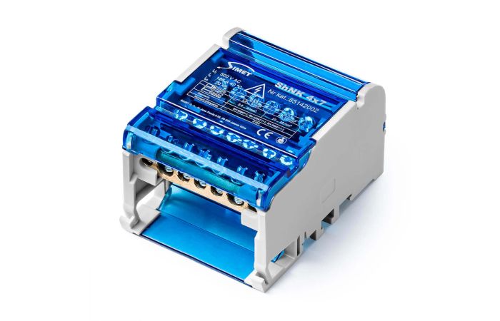 Czterobiegunowy modułowy blok rozdzielczy ShNK 4x7 szary | 85142002 Simet
