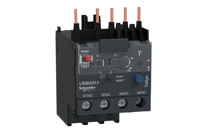 Przekaźnik termiczny do styczników miniaturowych 5,5-8A klasa 10A, TeSys K, D | LR2K0314 Schneider Electric