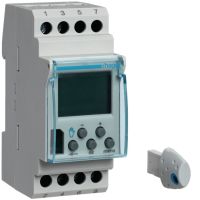Zegar cyfrowy tygodniowy 56 kroków programowych 12-24VAC/DC+230VAC 1P 16A | EG103V Hager