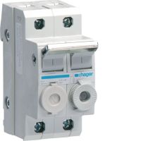 Modułowy rozłącznik bezpiecznikowy 1P+N do wkładek bezp. cylindrycznych L38 10x38mm 20A 400VAC | L95200 Hager