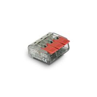 Szybkozłączka z dźwignią CMK-623 drut/linka 3 przewody 3x4mm2 32A 450V transparentna (25szt) | 39.623 Elektro-Plast Opatówek