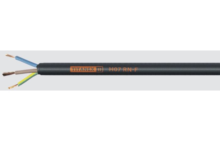 netbote24 TITANEX Kabel H07RN-F 5x4,0 mm² (5G4) Baustellenkabel, Industriekabel geeignet für den Außenbereich 5-50m (25m