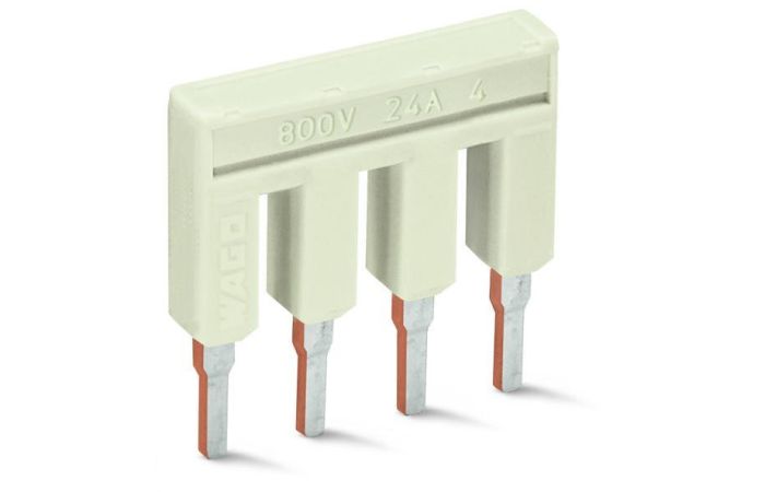 Mostek grzebieniowy, z izolacją 7-torowy, 18A, jasnoszary TOPJOBS | 2002-407 Wago