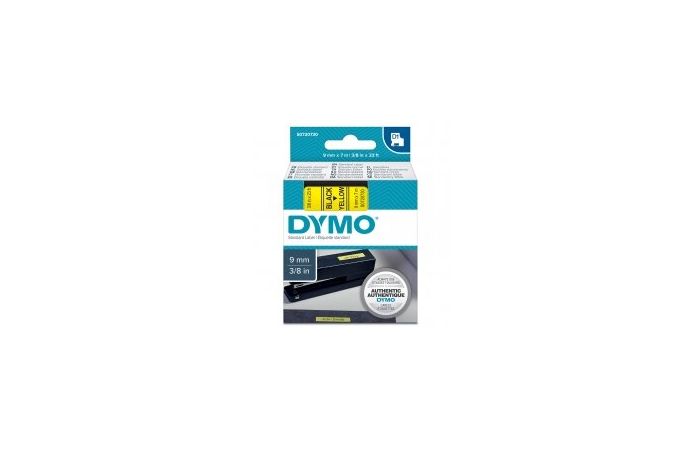 Taśma do drukarek DYMO D1 9mmx7m czarno-żółty | S0720730 DYMO