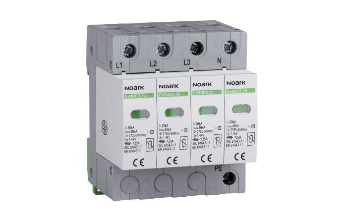 Ogranicznik przepięć typ II 275V AC AC 20kA, 4P, Ex9UE2 20 4P 275 | 103357 Noark