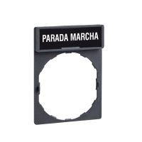 Ramka Harmony XB4 30X40mm do mocowania etykiet o wymiarach 8X27mm PARADA MARCHA | ZBY2466 Schneider Electric