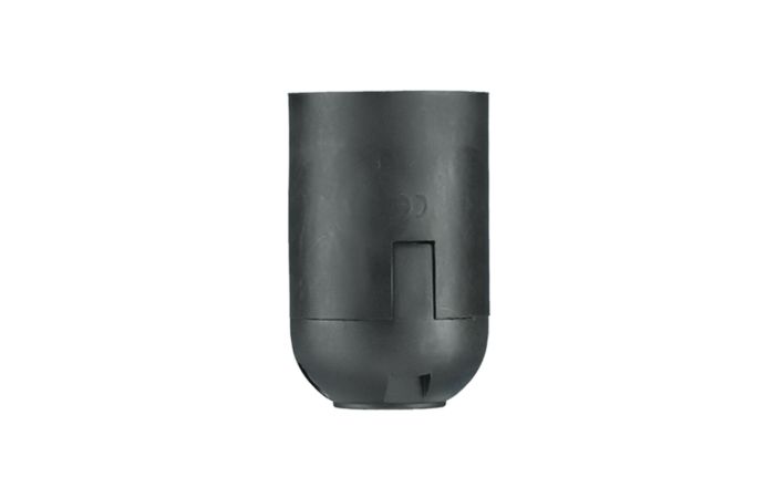Oprawka termoplastyczna fi39mm bez kołnierza, E27, 4A, 250V AC, czarna | D.3005 Pawbol