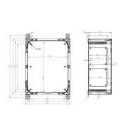 Szafka ARCA 504021T No MP 500x400x210 drzwi przezroczyste z zamkiem, bez płyty montażowej IP66, IK09 | 8121011N Fibox