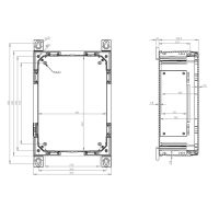 Szafka ARCA 403015T No MP 400x300x150 drzwi przezroczyste z zamkiem, bez płyty montażowej IP66, IK09 | 8121006N Fibox