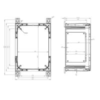Szafka ARCA 403021T No MP 400x300x150 drzwi przezroczyste z zamkiem, bez płyty montażowej IP66, IK09 | 8121007N Fibox
