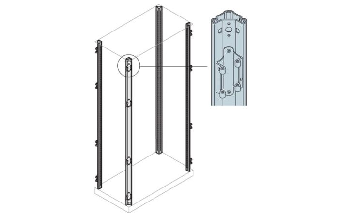 Profile pionowe EM1800, 1800mm (h) (zestaw 4szt) | EM1800 ABB