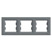 Ramka potrójna, pozioma, stal, Asfora | EPH5800362 Schneider Electric