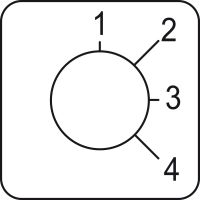 Etykieta Harmony K łącznika krzywkowego, wymiary 45x45mm 2 3 4 | KZ18417 Schneider Electric