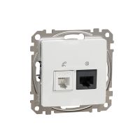 Gniazdo komputerowe-telefoniczne (kat. 5e UTP), białe, Sedna Design & Elements | SDD111458 Schneider Electric