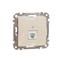 Gniazdo telefoniczne RJ11, beżowe, Sedna Design & Elements | SDD112491 Schneider Electric