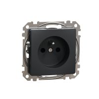 Gniazdo zasilające 2P+PE z przesłonami torów prądowych, zaciski bezgwintowe, czarny aedna Design & Elements | SDD114012 Schneider Electric