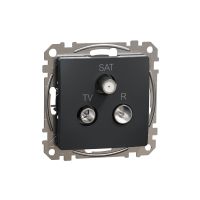 Gniazdo R/TV/SAT przelotowe (7dB), czarny antracyt, Sedna Design & Elements | SDD114484 Schneider Electric