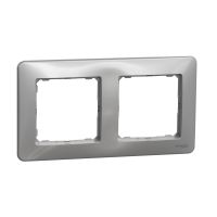 Ramka podwójna, srebrne aluminium, Sedna Design & Elements | SDD313802 Schneider Electric