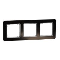 Ramka potrójna, szkło czarne, efekt szkła, Sedna Design & Elements | SDD361803 Schneider Electric