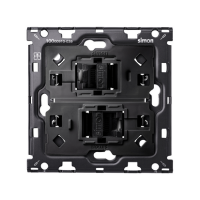 Zestaw 1-krotny: 2 gniazda RJ45 cat 6 Simon 100 | 10010111-039 Kontakt Simon