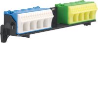 Wspornik uniwersalny Z z 2 x 18 zaciskami PE/N w technologii Quick-Connect, poziomy | FZ382 Hager