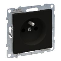 Gniazdo 2P+Z 16A 250V zaciski śrubowe, czarny, Suno | 721485 Legrand
