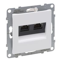 Gniazdo 2XRJ45/kat 6 STP, biały, Suno | 721157 Legrand
