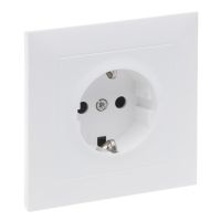 Gniazdo Schuko 2P+Z 16A 250V z przesłoną kompletne zaciski śrubowe, biały, Suno | 721128 Legrand