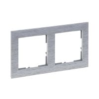 Ramka podwójna, aluminium szczotkowane, Suno | 721562 Legrand