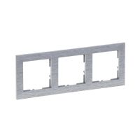 Ramka potrójna, aluminium szczotkowane, Suno | 721563 Legrand