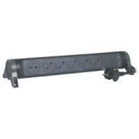 Przedłużacz PREMIUM obrotowy 6X2P+Z z ogr. przepięć, z przew. 1,5m 3X1.0mm2 czarny/grafitowy | 049427 Legrand