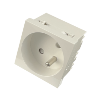 Gniazdo elektryczne z/u 45x45, białe ALANTEC | PZ01B A-Lan Technologie