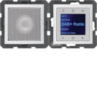 Radio Touch B.x DAB+, Bluetooth z głośnikiem biały mat, Berker | 30809909 Hager