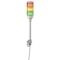 Kolumna sygnalizacyjna RAG 24V AC/DC LED, z brzęczykiem, montaż na rurze za pomocą wspornika "L" | XVGB3S Schneider Electric