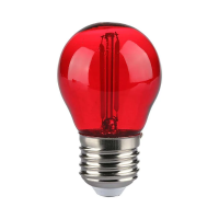 Żarówka LED V-TAC 2W filament E27 kulka G45 kolor VT-2132 Kolor Czerwony 60lm | 3800157684040 LED EUROPE