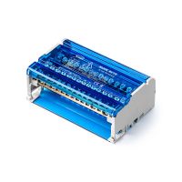 Czterobiegunowy modułowy blok rozdzielczy ShNK 4x15 szary | 85144002 Simet
