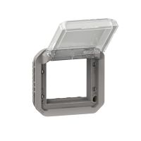 NOWE PLEXO - ADAPTER ARTEOR/MOSAIC Z PRZEZRO. KLAPKĄ MECH. 70,5X70,5MM SZARY | 069580L Legrand