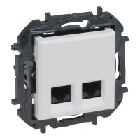 Gniazdo podwójne komputerowe 2x RJ45 kat. 6 UTP, biały, NILOE STEP | 863164B Legrand
