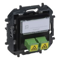 Gniazdo światłowodowe podwójne 2x SC/APC, czarny, NILOE STEP | 863571B Legrand