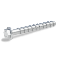 Wkręt do betonu Rawlplug R-HLX-06X050-HF-ZF, łeb sześciokątny, ocynk płatkowy, hartowany indukcyjnie | R-HLX-06X050-HF-ZF Rawlplug