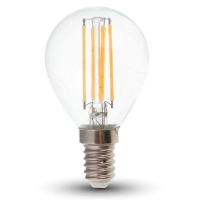 Żarówka LED V-TAC 4W filament E14 P45 kulka VT-1996 3000K 400lm | 3800157683579 LED EUROPE