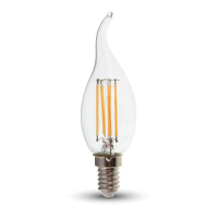 Żarówka LED V-TAC 4W filament E14 świeczka płomyk VT-1997 4000K 400lm | 3800157683548 LED EUROPE