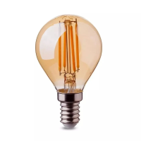 Żarówka LED V-TAC 4W filament E14 P45 kulka bursztyn VT-1953 2200K 350lm | 3800157683814 LED EUROPE