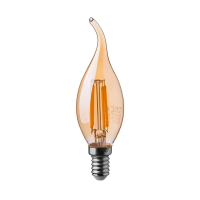 Żarówka LED V-TAC 4W filament E14 świeczka bursztyn płomyk VT-1949 2200K 350lm | 3800157683692 LED EUROPE