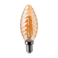 Żarówka LED V-TAC 4W filament E14 świeczka bursztyn twist VT-1948 2200K 350lm | 3800157683807 LED EUROPE