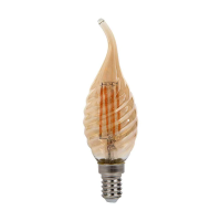 Żarówka LED V-TAC 4W filament E14 świeczka bursztyn płomyk twist VT-1947 2200K 350lm | 3800157683777 LED EUROPE