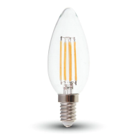 Żarówka LED V-TAC V-TAC 6W filament E14 świeczka VT-2127 4000K 600lm | 3800157683494 LED EUROPE